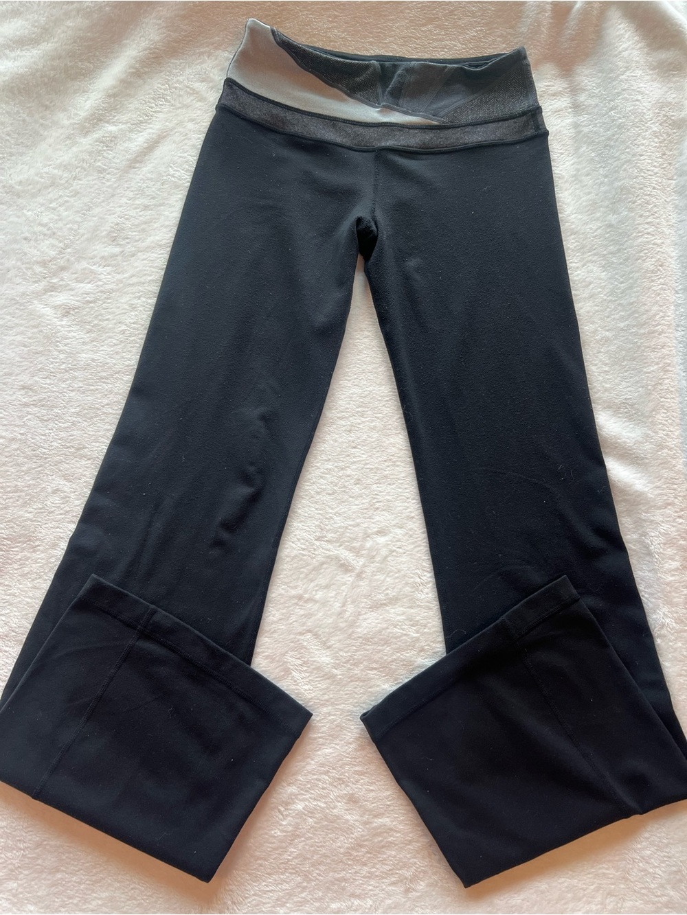 lululemon athletica Black Fold-Over Waist women’s Yoga Leggings